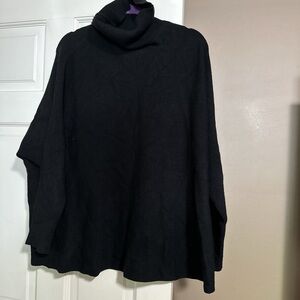 Black Turtleneck Tunic Sweater